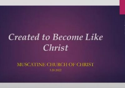 Created to Become Like Christ